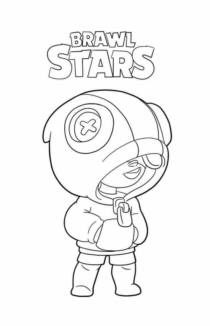 Desenho de Leon Brawl Stars para Colorir e Imprimir Grátis