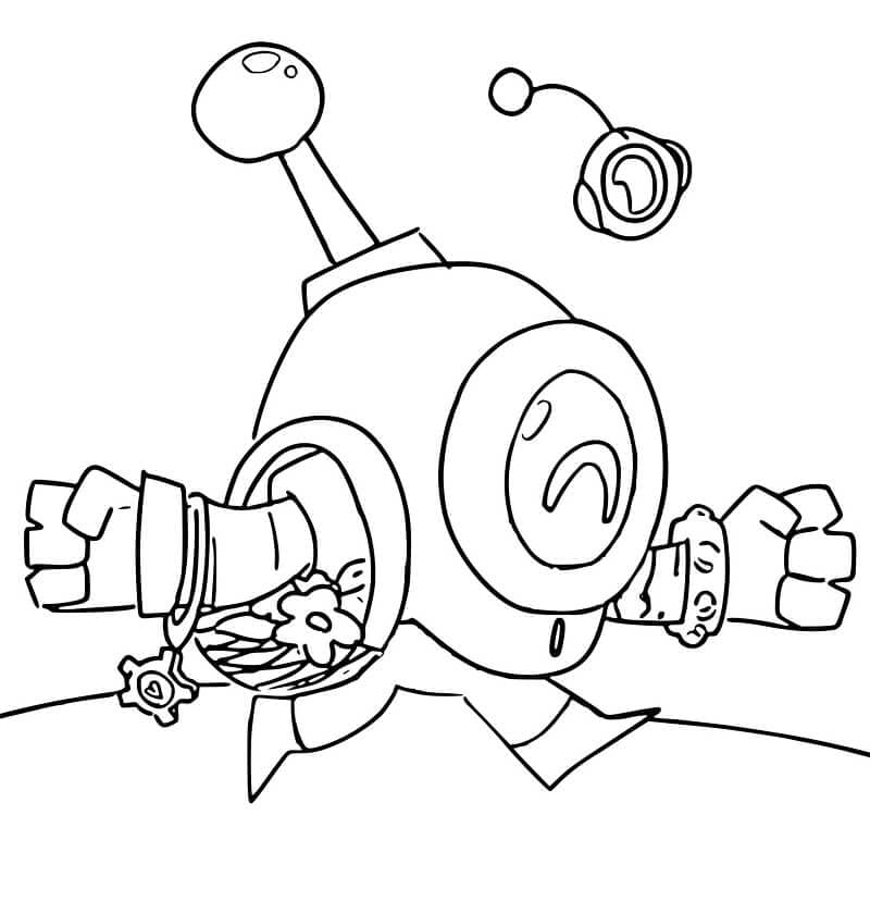 Desenho de Nani Brawl Stars para Colorir com Lápis de Cor