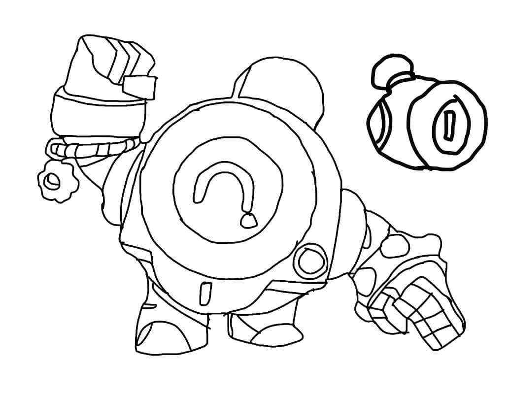 Desenho de Nani Brawl Stars para Colorir e Imprimir Pdf