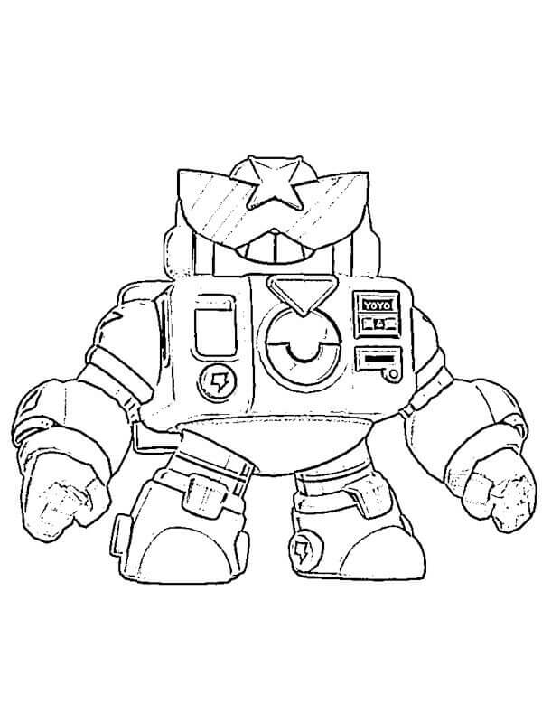 Desenho de Surge Brawl Stars para Colorir com Lápis de Cor