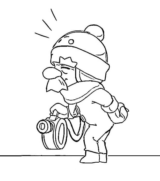 Desenho Gale Brawl Stars para Colorir