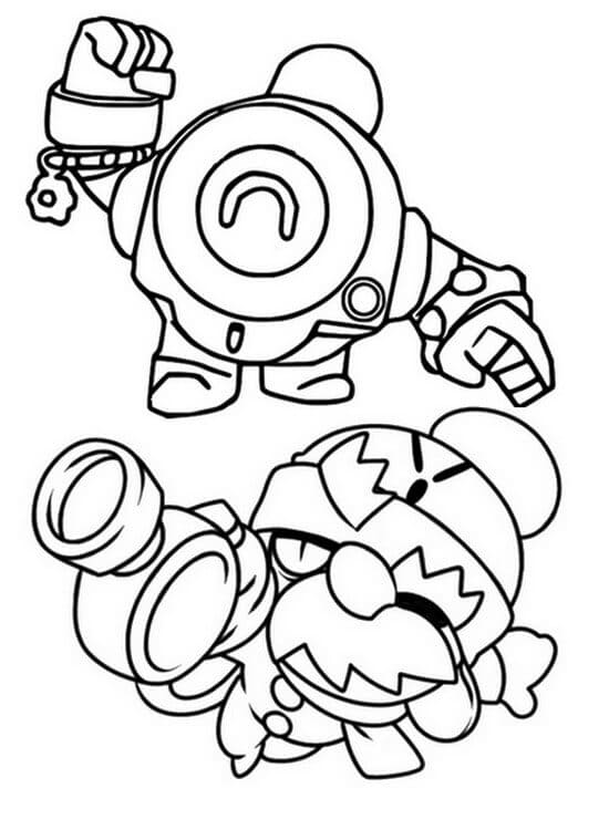 Desenho Imprimivel Grátis de Nani Brawl Stars para Colorir