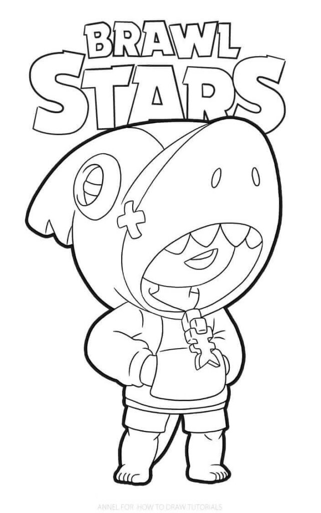 Desenho Incrível de Leon Brawl Stars para Colorir