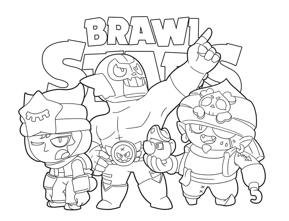 Desenho Jogo Brawl Stars para Colorir