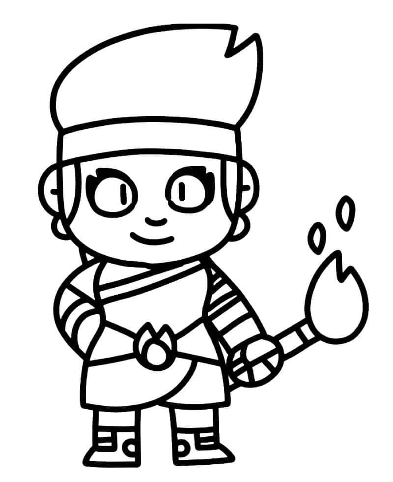 Imprimir Desenho Amber Brawl Stars para Colorir Imprimir Desenho Amber Brawl Stars para Colorir