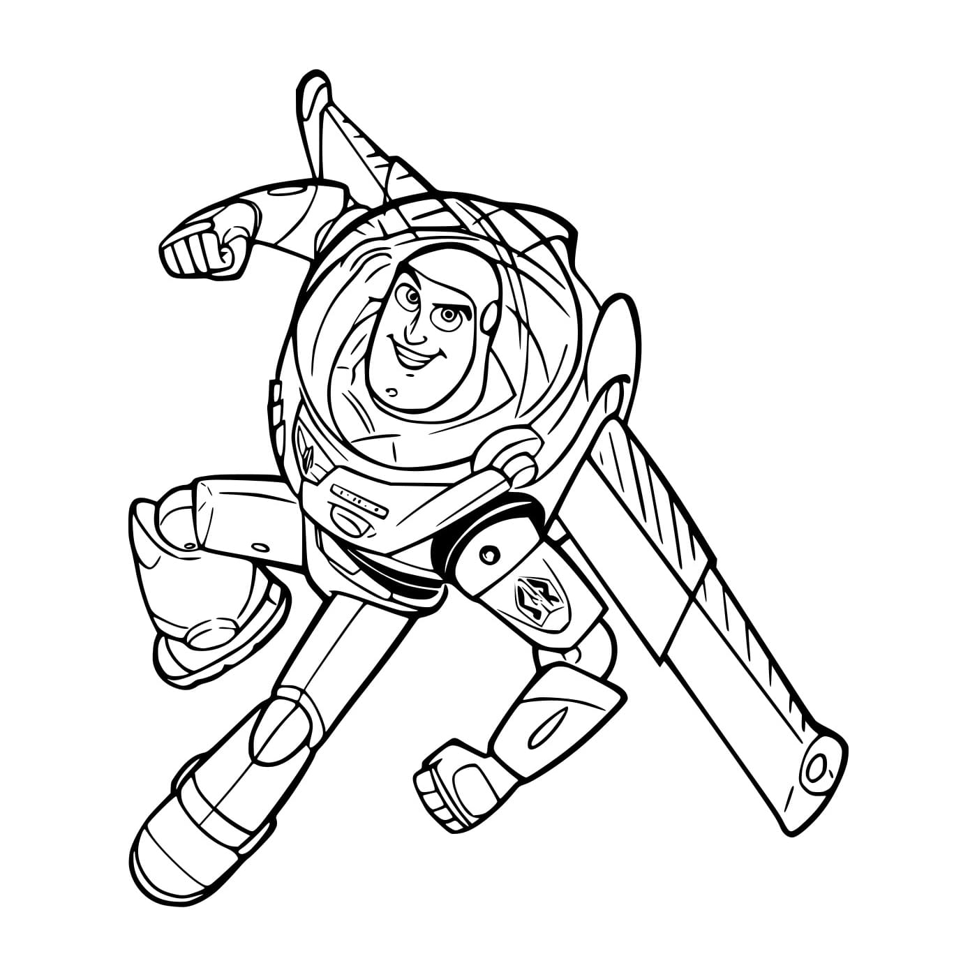 Desenho de Aterrissagem do Buzz Lightyear para Colorir