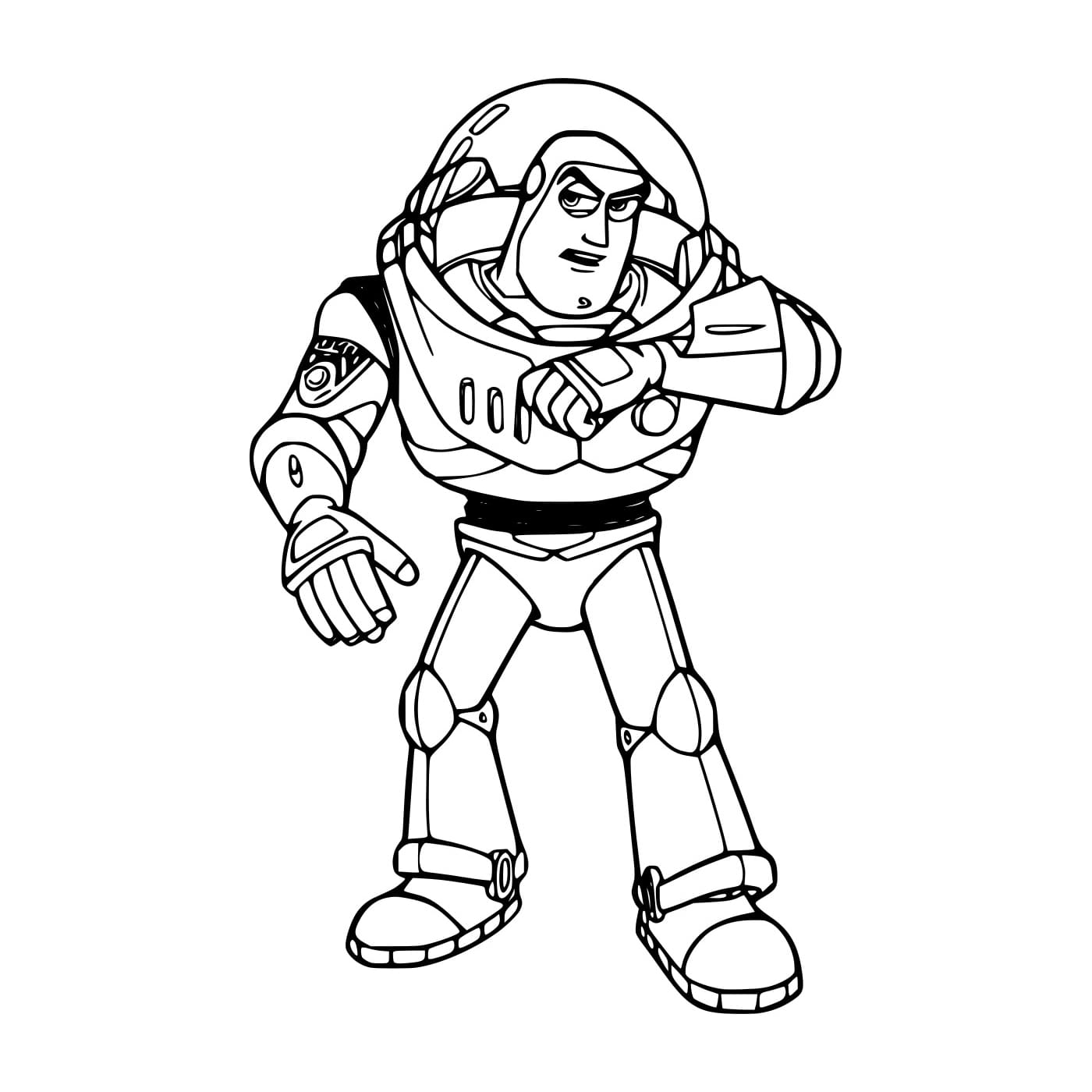 Desenho de Buzz Lightyear Falando para Colorir