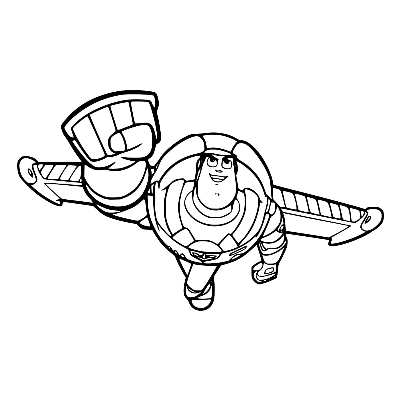 Desenho de Buzz Lightyear Forte para Colorir