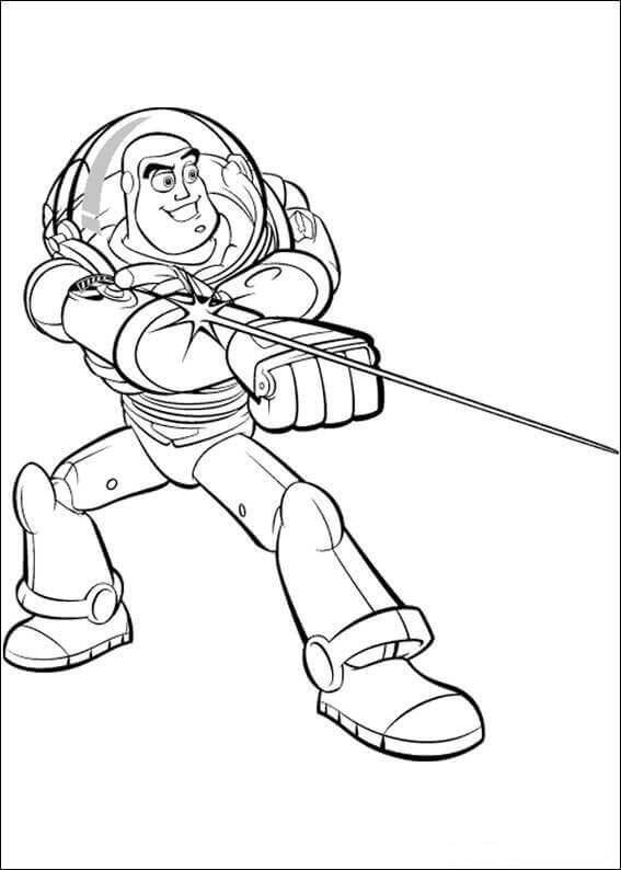 Desenho de Buzz Lightyear para Colorir com Lápis de Cor e Imprimir