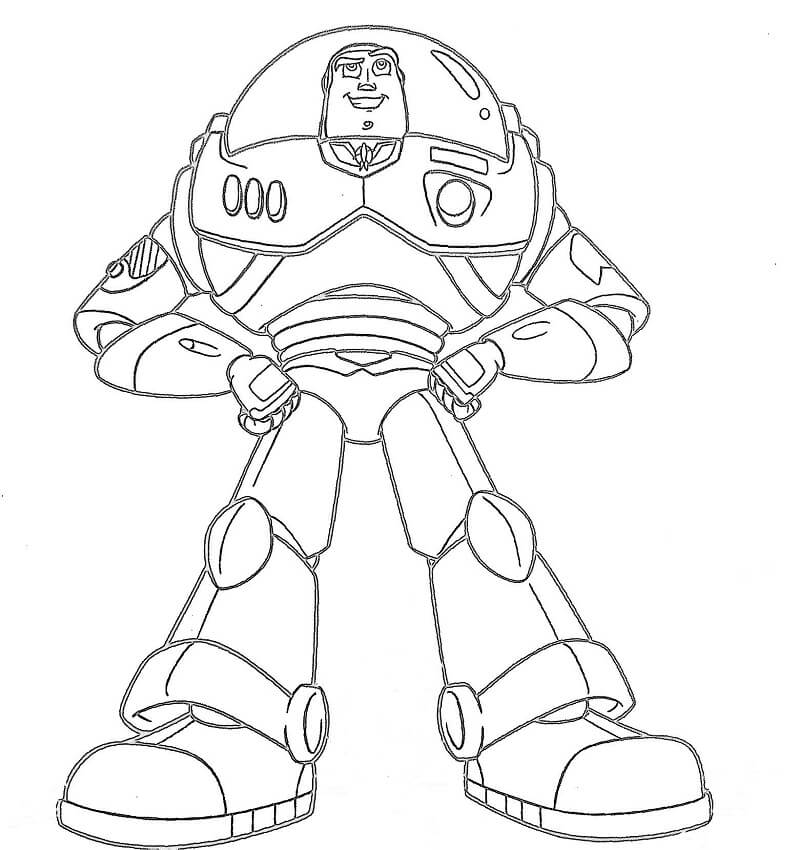 Desenho de Buzz Lightyear Realista para Colorir e Imprimir