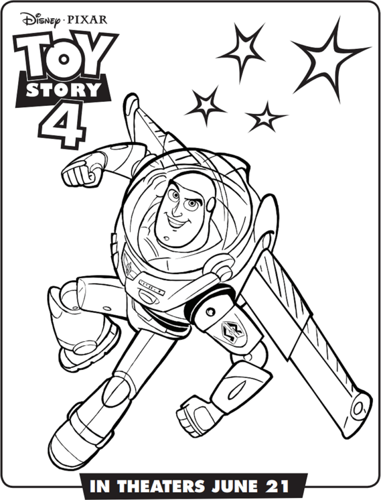 Desenho do Buzz Lightyear em Toy Story 4 para Colorir