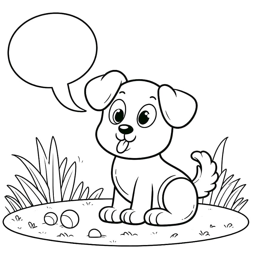 Desenho de Cachorro Bobo para Colorir
