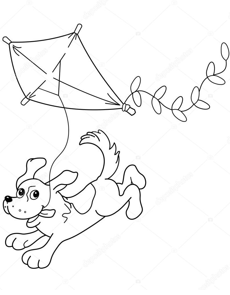 Desenho de Cachorro com Óculos para Colorir e Imprimir