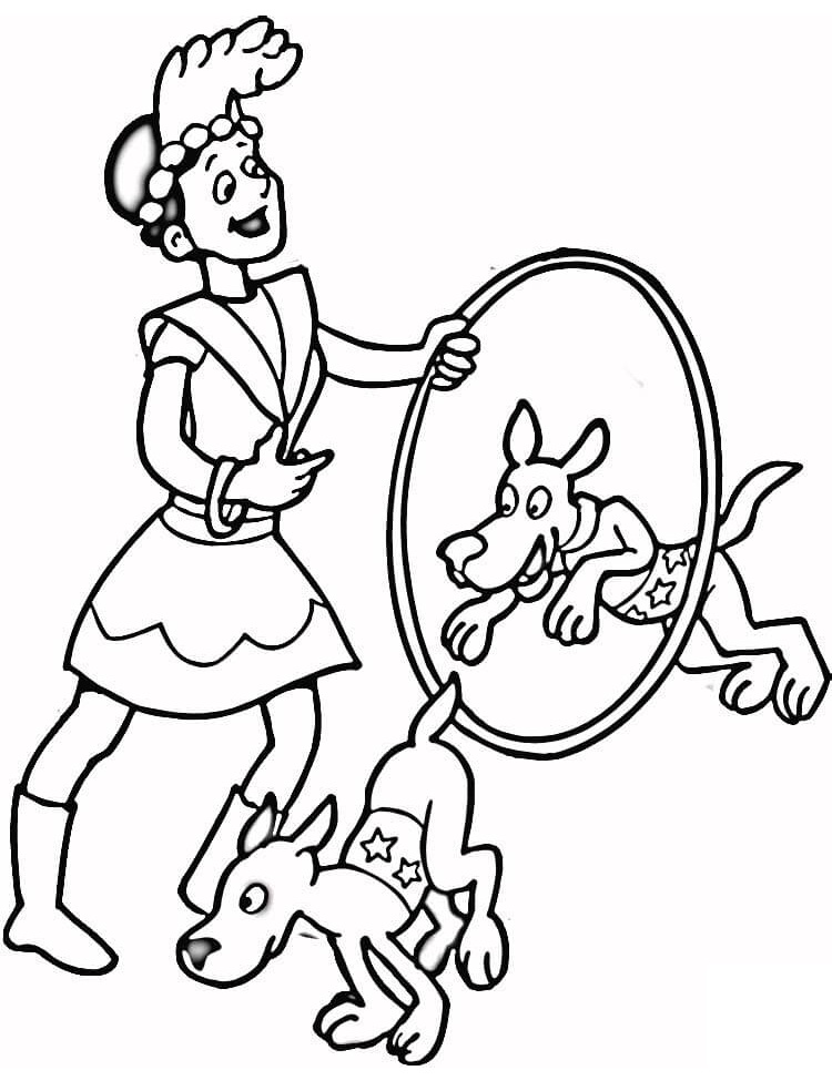 Desenho de Cachorro em Gincana para Colorir e Imprimir