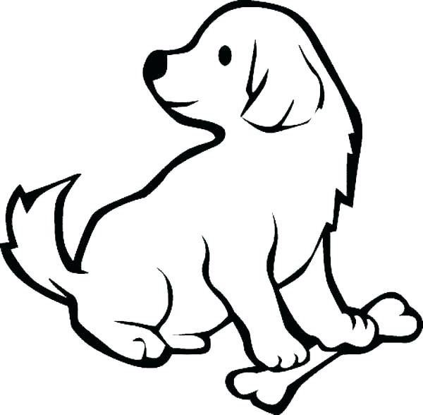 Desenho de Cachorro no Quintal para Colorir e Imprimir Grátis