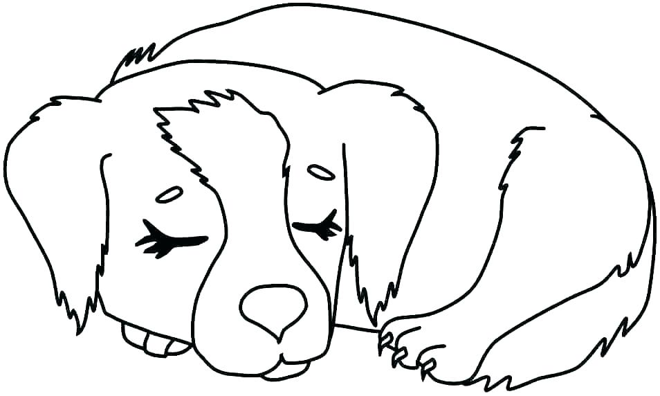 Desenho de Cachorro Sorridente para Colorir e Imprimir