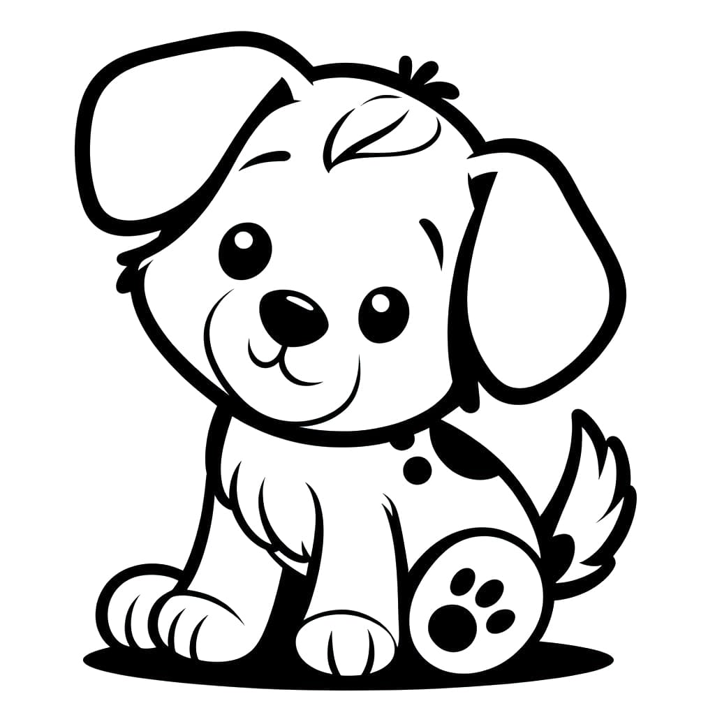 Desenho de Imagem de Cachorro para Colorir