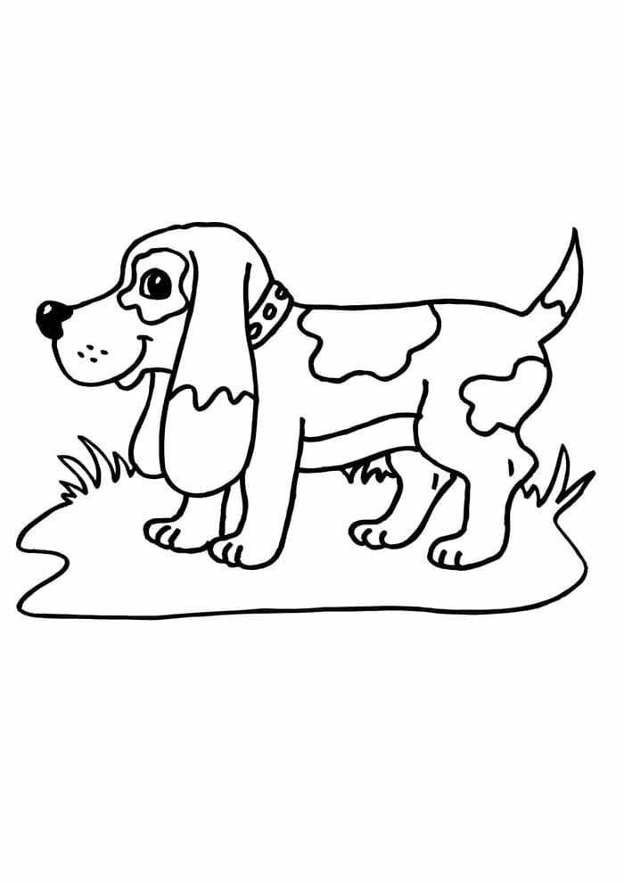 Desenho de um Cachorro Engraçado para Colorir