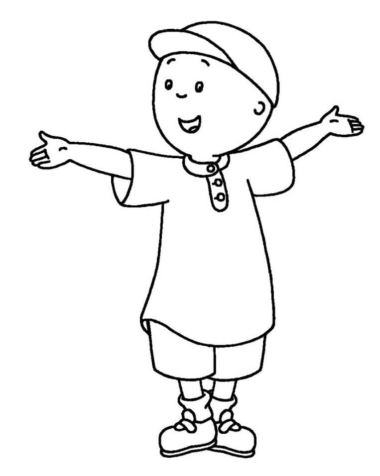 Desenho Imprimivel de Caillou para Pintar