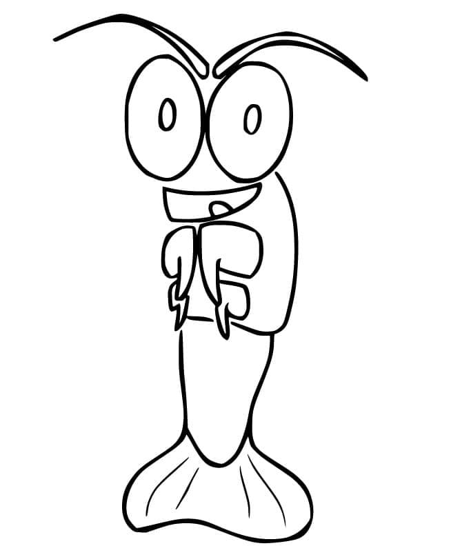 Desenho de Camarão Malvado para Colori