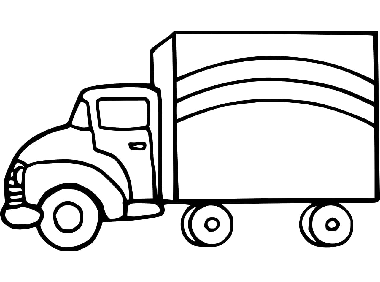Desenho de Caminhão Imprimivel para Colorir