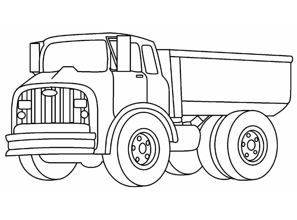 Desenho de Caminhão Perfeito para Colorir