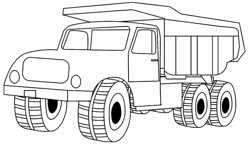 Desenho de um Caminhão Grande para Colorir