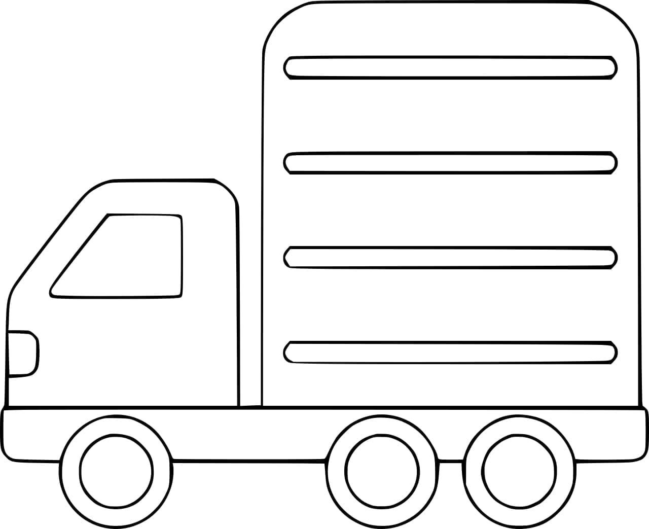 Desenho de um Caminhão Muito Simples para Colorir