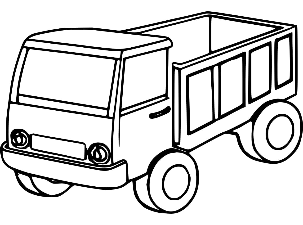 Desenho de um Caminhão Normal para Colorir