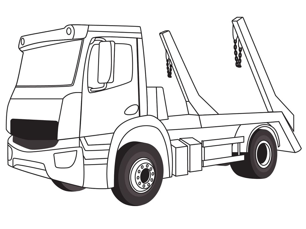 Desenho de Caminhão Pequeno para Colorir e Imprimir