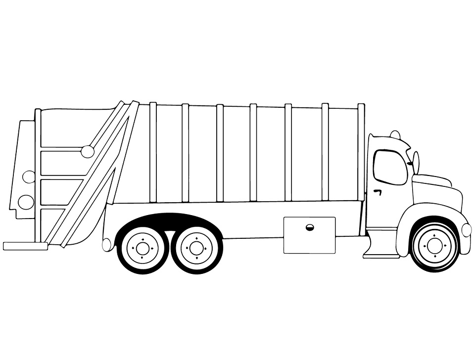 Desenho de Caminhão Vazio para Colorir e Imprimir