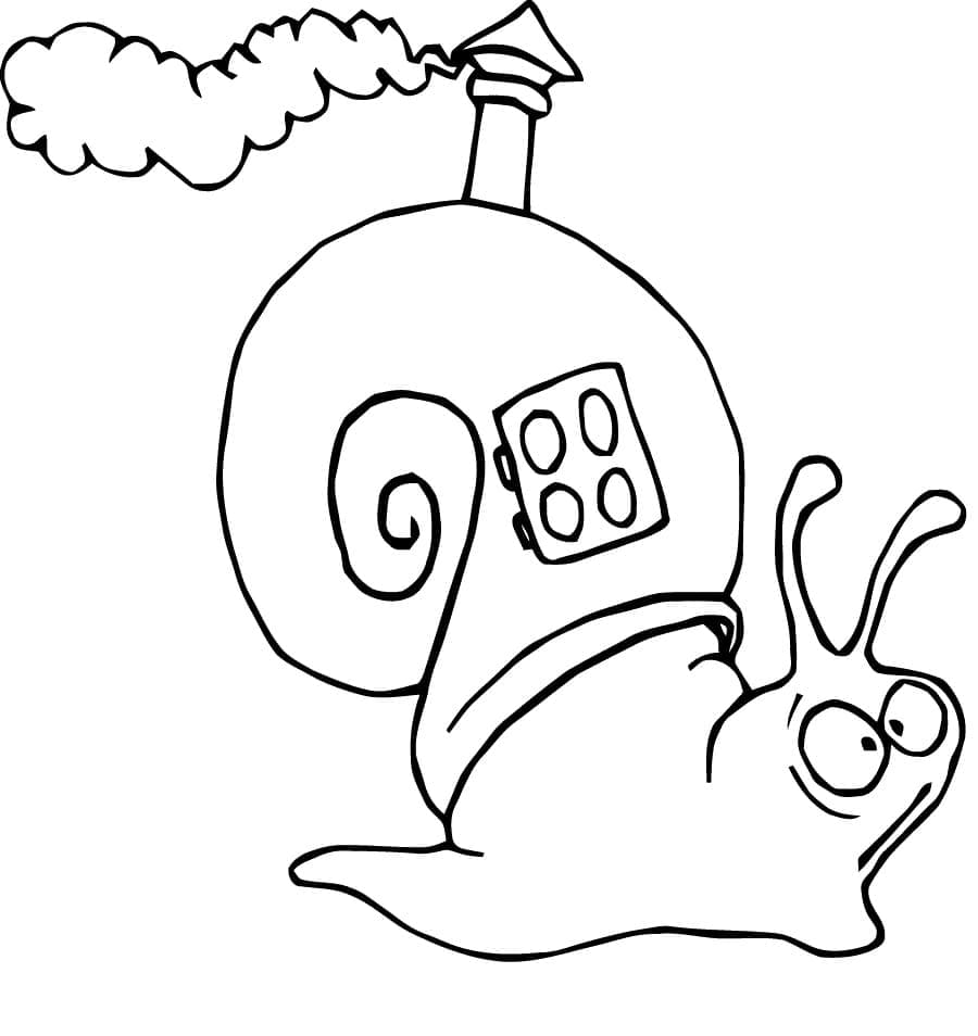 Desenho de Caracol Grátis para Crianças para Colorir