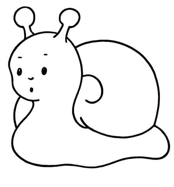 Desenho de Caracol Muito Fofo para Colorir