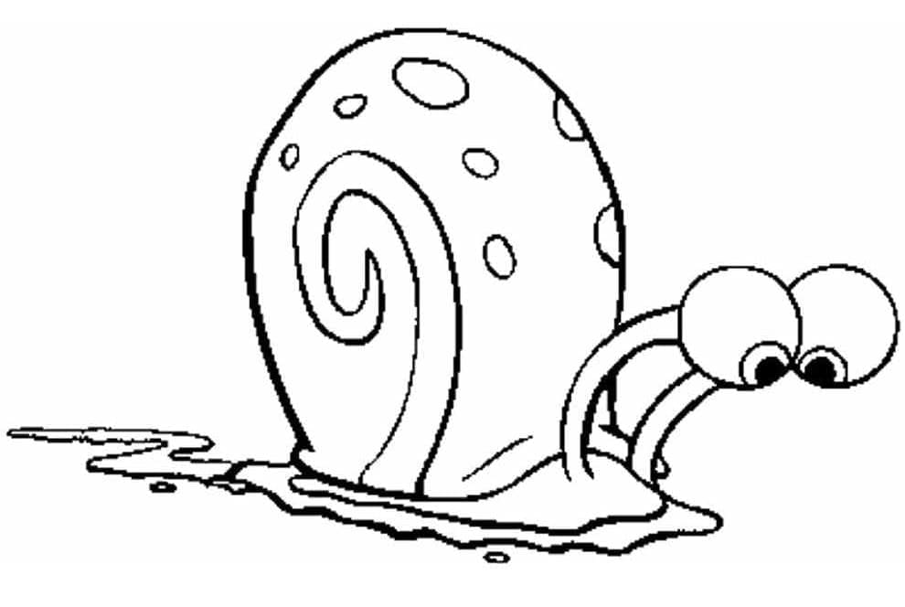 Desenho de Caracol Triste para Colorir