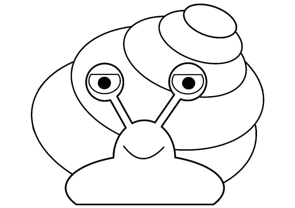Desenho de um Caracol Simples para Colorir