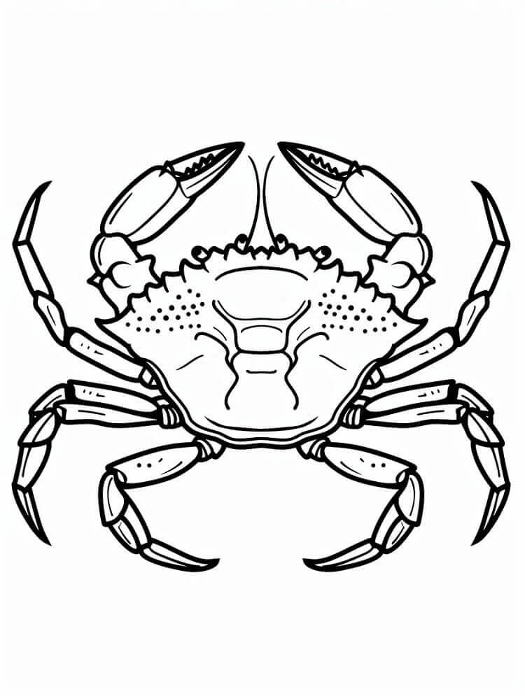 Desenho de Caranguejo Normal para Colorir