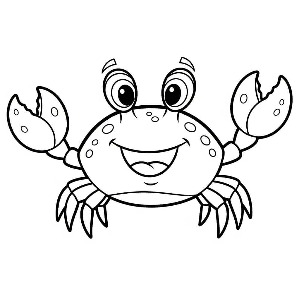 Desenho de Grátis Caranguejo para Crianças para Colorir