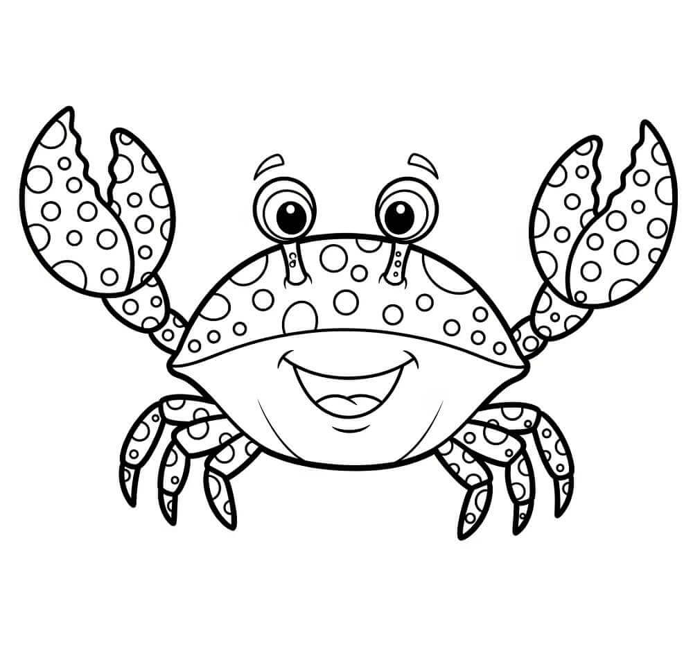 Desenho de Imprimivel Caranguejo para Crianças para Colorir