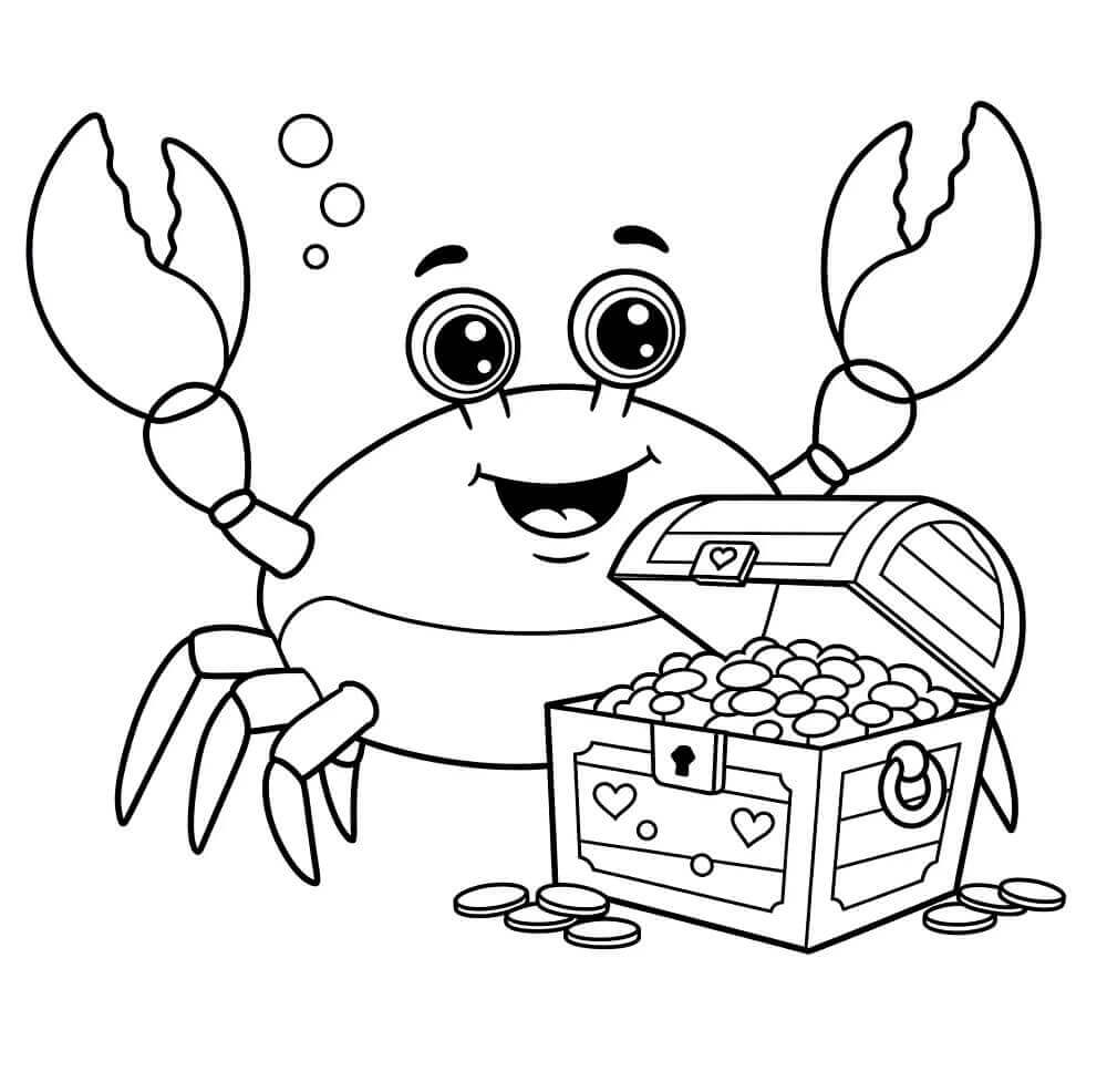 Desenho de Imprimivel Caranguejo para Colorir