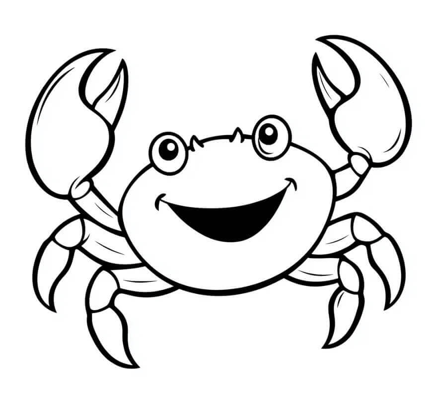 Desenho de Imprimivel Grátis Caranguejo para Colorir