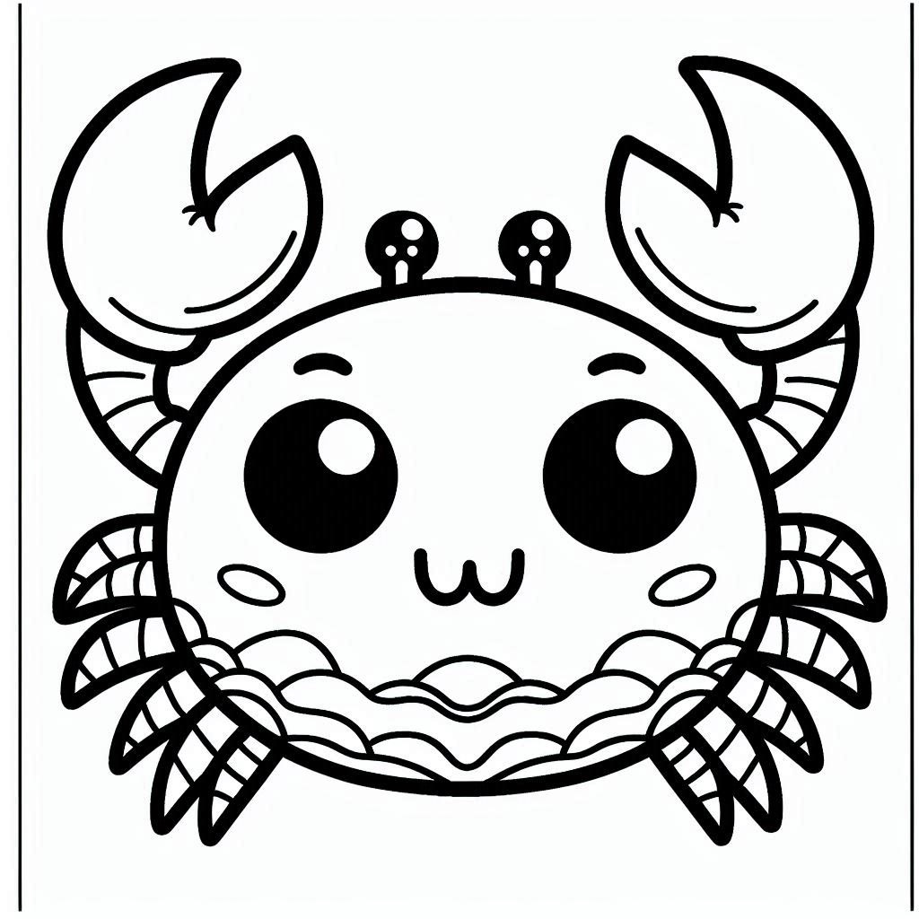 Desenho Caranguejo Chamá Maré para Colorir