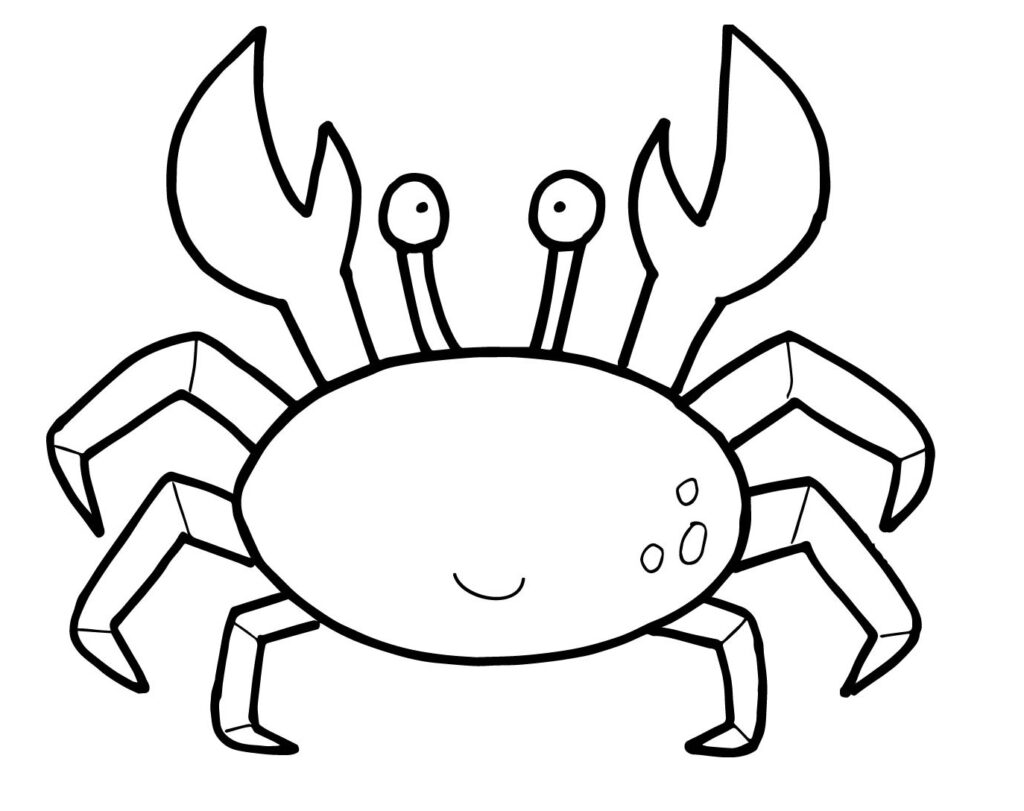 Desenho de Caranguejo Realista para Colorir
