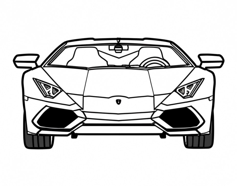 Desenho de Bela Lamborghini para Colorir