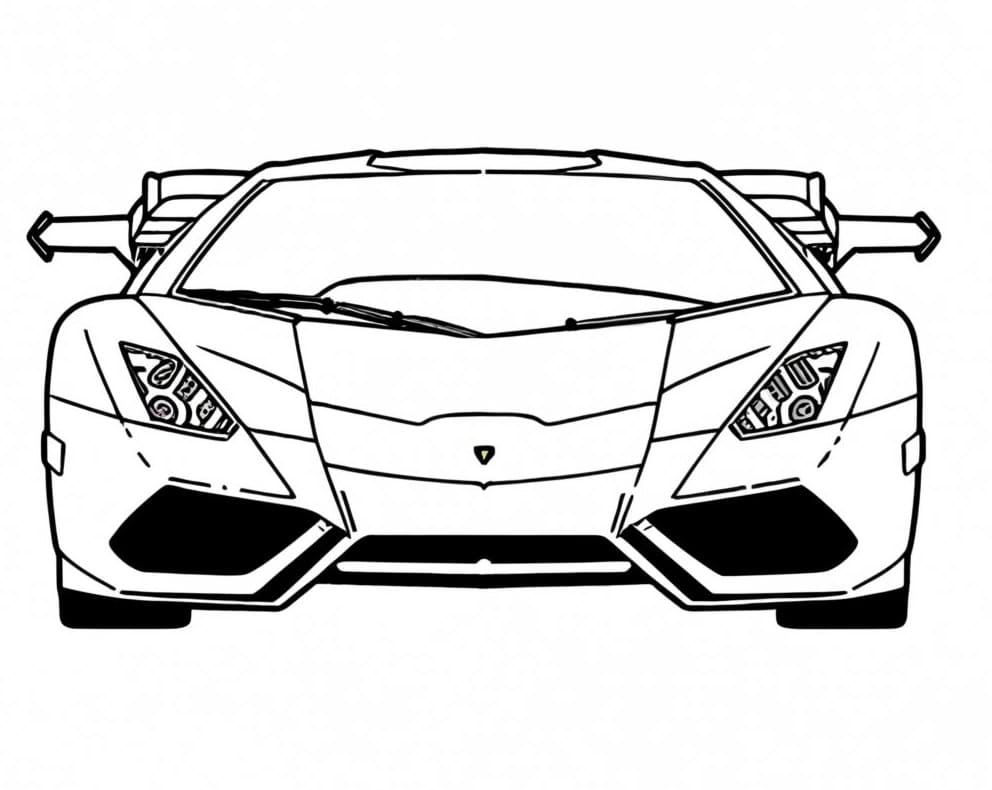 Desenho de Carro Lamborghini para Colorir