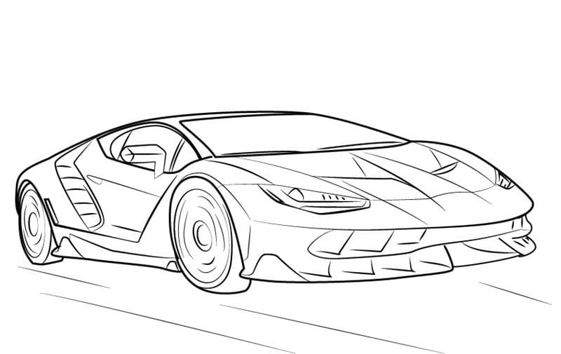 Desenho de Lamborghini Grátis para Crianças para Colorir