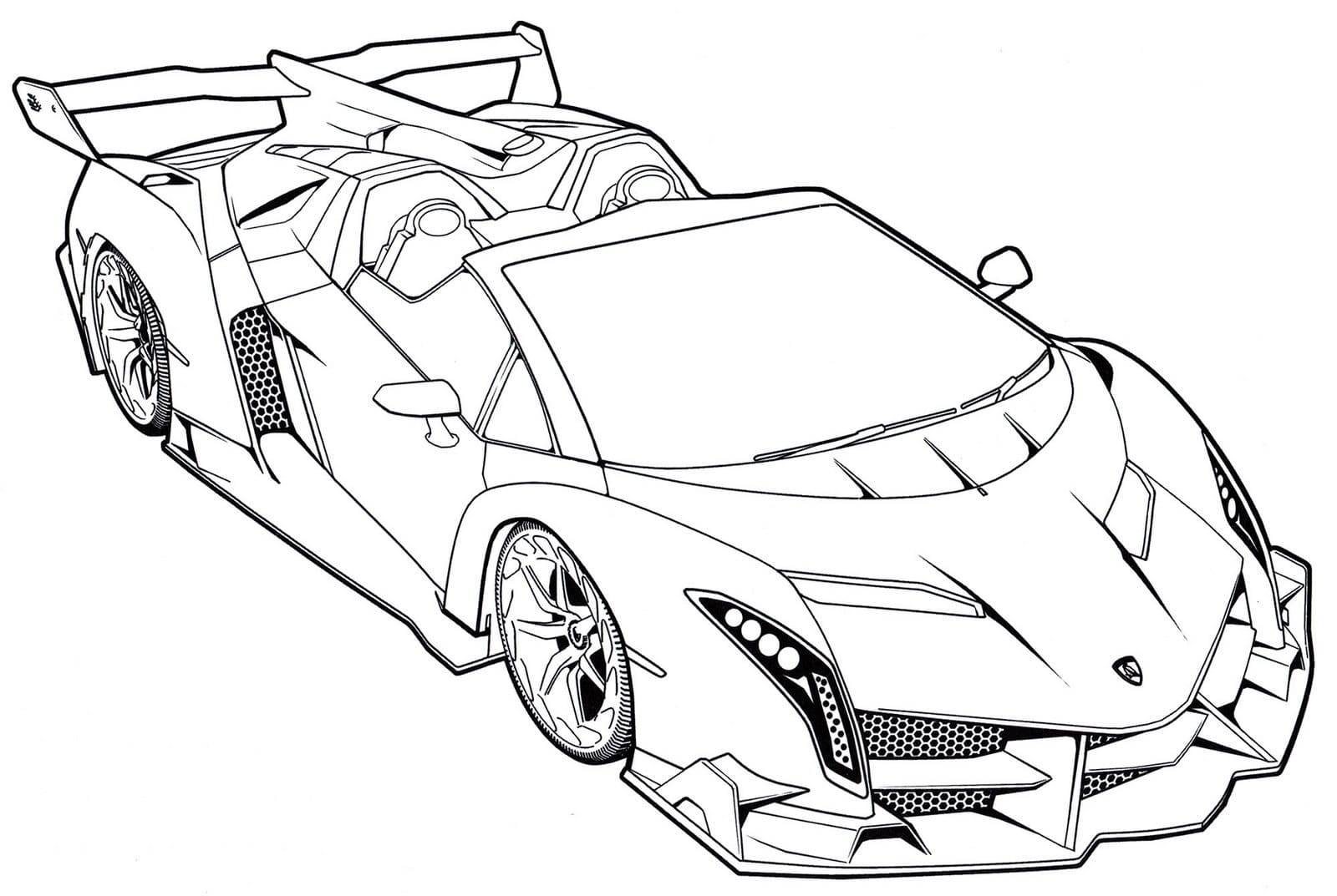 Desenho de Lamborghini Grátis para Colorir