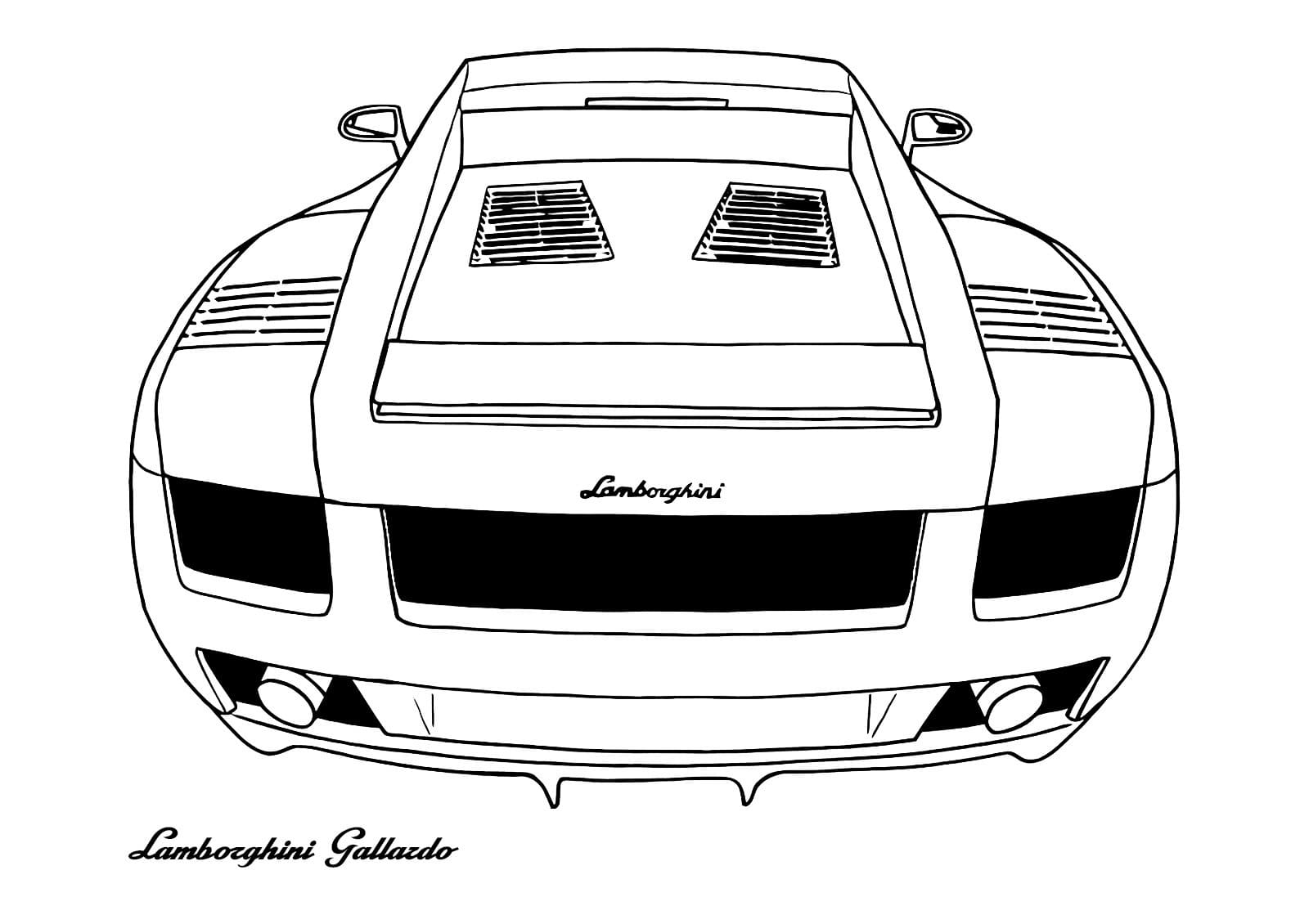 Desenho de Lamborghini Imprimivel para Crianças para Colorir