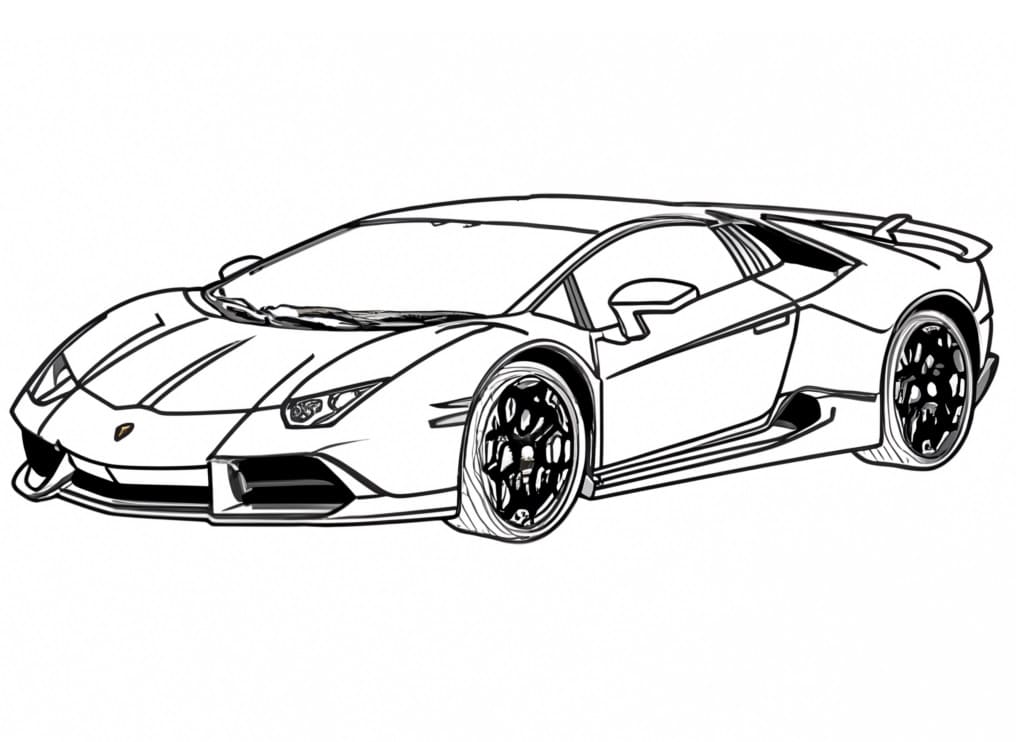 Desenho de Lamborghini Incrível para Colorir