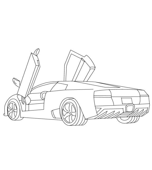 Desenho de Lamborghini para Crianças para Colorir