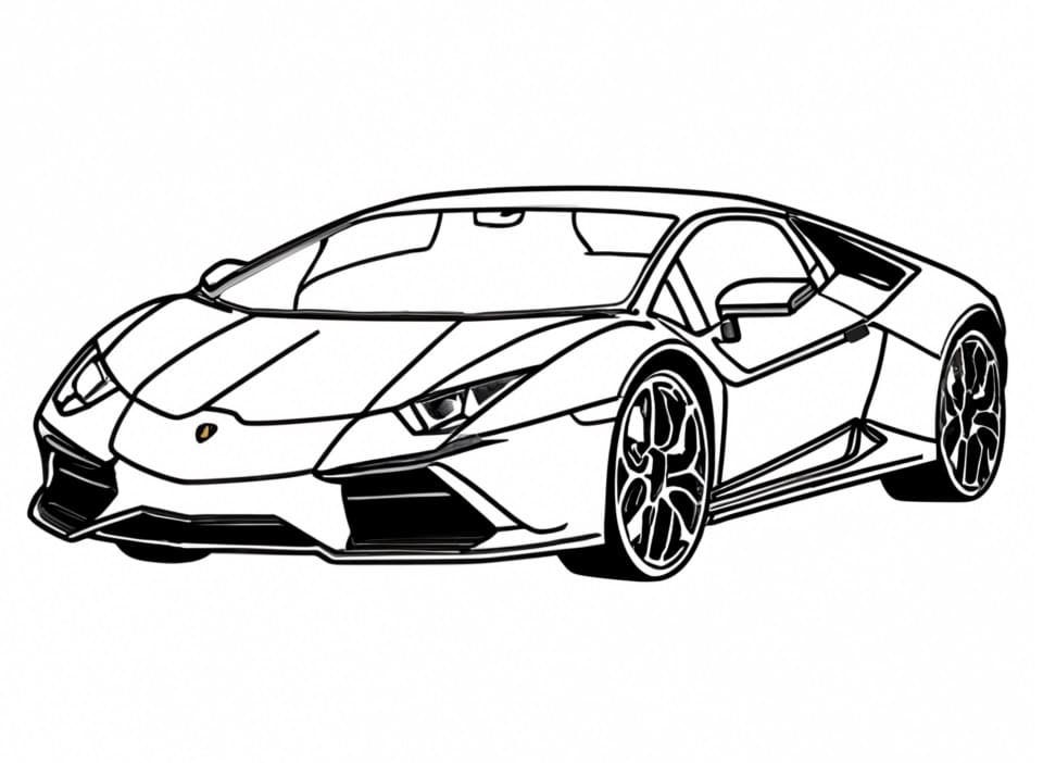 Desenho de um Carro Lamborghini para Colorir
